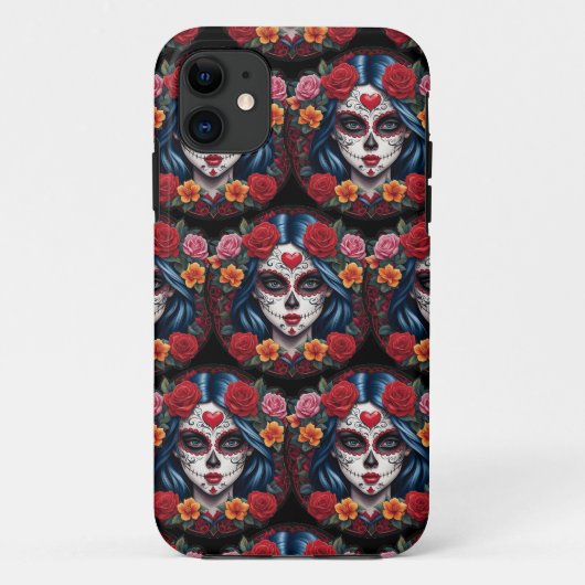 Sugar Skull Art - Artistiek hiernamaals Case-Mate iPhone Case (Achterkant)