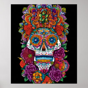 Sugar Skull Art - betoverende schoonheid Poster