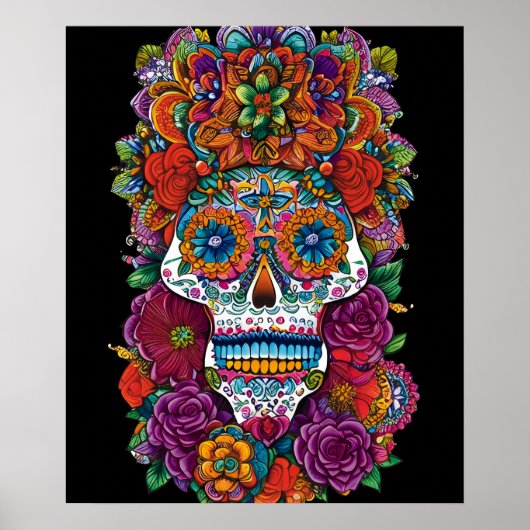 Sugar Skull Art - betoverende schoonheid Poster (Voorkant)