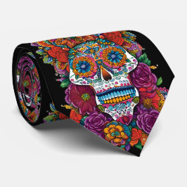 Sugar Skull Art - betoverende schoonheid Stropdas