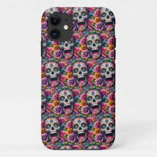Sugar Skull Art - Boeket van Botten Case-Mate iPhone Case