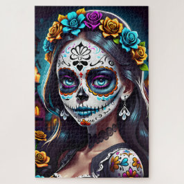 Sugar Skull Art - Culturele Schoonheid Legpuzzel