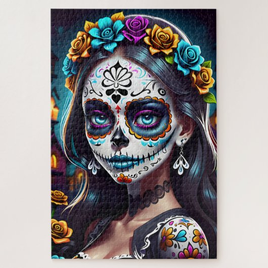Sugar Skull Art - Culturele Schoonheid Legpuzzel (Verticaal)