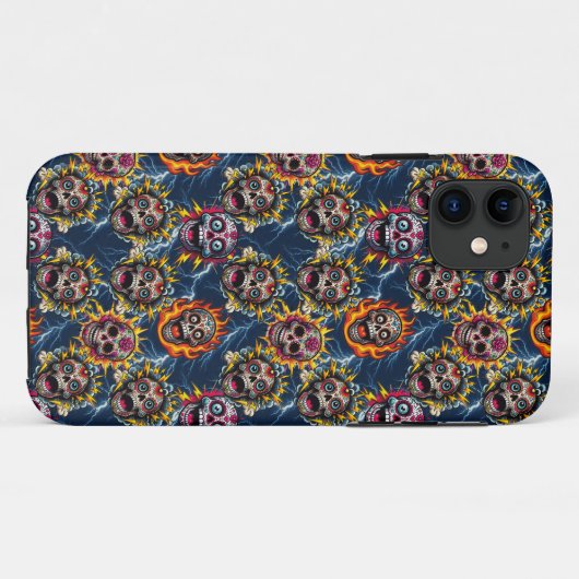 Sugar Skull Art - Dag van de Dode Bliksem Case-Mate iPhone Case (Achterkant (horizontaal))