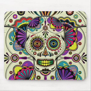 Sugar Skull Art - Dag van de dode mousepad Muismat