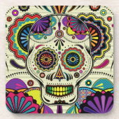Sugar Skull Art / Dag van de dode onderzetters (Voorkant)