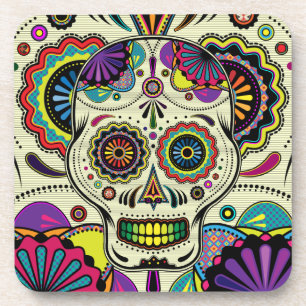 Sugar Skull Art / Dag van de dode onderzetters