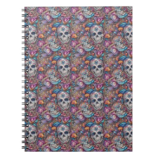 Sugar Skull Art - Dag van de Dode Werveling Notitieboek (Voorkant)