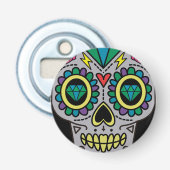 Sugar Skull Art, Dag van de Doden Button Flesopener (Voorkant)