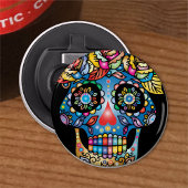 Sugar Skull Art, Dag van de Doden Button Flesopener