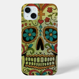 Sugar Skull Art, Dag van de Doden iPhone 15 Mini Hoesje