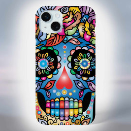 Sugar Skull Art, Dag van de Doden iPhone 15 Mini Hoesje