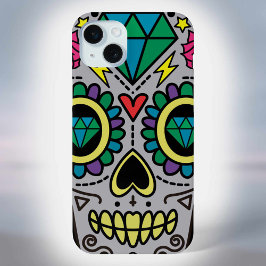Sugar Skull Art, Dag van de Doden iPhone 15 Mini Hoesje