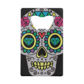 Sugar Skull Art, Dag van de Doden Creditkaart Flessenopener (Achterkant)