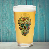 Sugar Skull Art, Dag van de Doden Glas