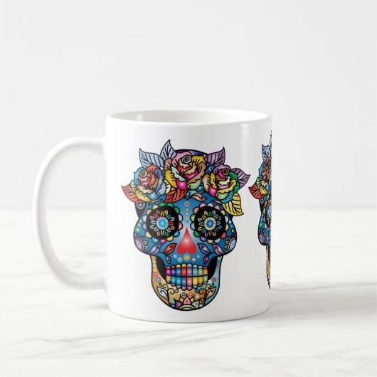 Sugar Skull Art, Dag van de Doden Koffiemok (Links)