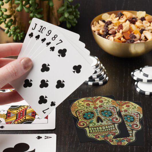 Sugar Skull Art, Dag van de Doden Pokerkaarten (Insitu)