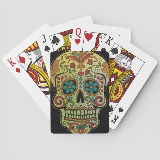 Sugar Skull Art, Dag van de Doden Pokerkaarten (Achterkant)