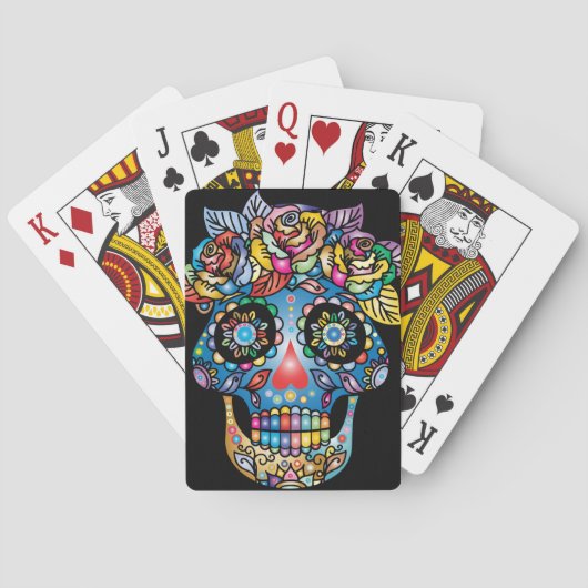 Sugar Skull Art, Dag van de Doden Pokerkaarten (Achterkant)