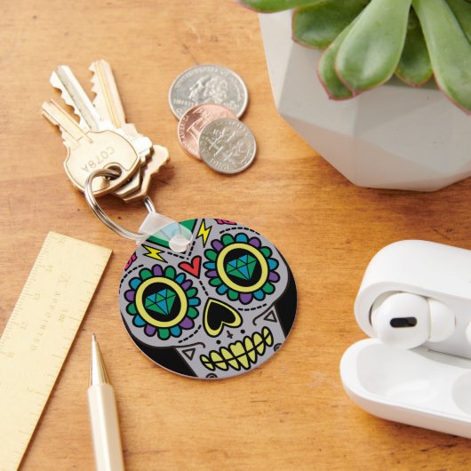 Sugar Skull Art, Dag van de Doden Sleutelhanger (Bureau)