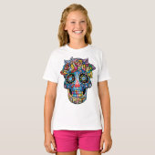 Sugar Skull Art, Dag van de Doden T-shirt (Voorkant volledig)