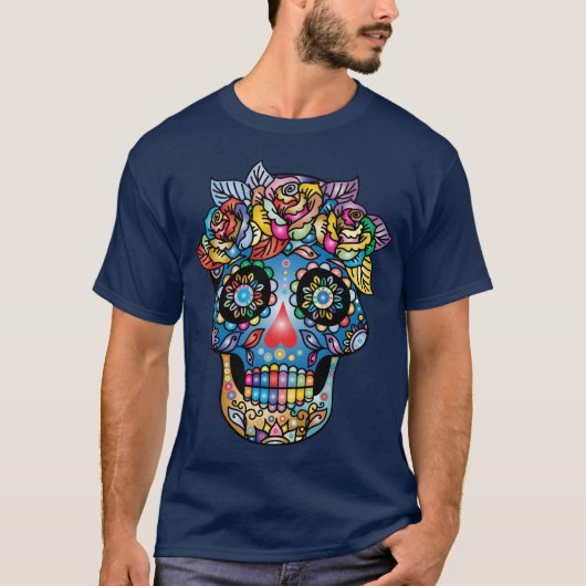 Sugar Skull Art, Dag van de Doden T-shirt (Voorkant)