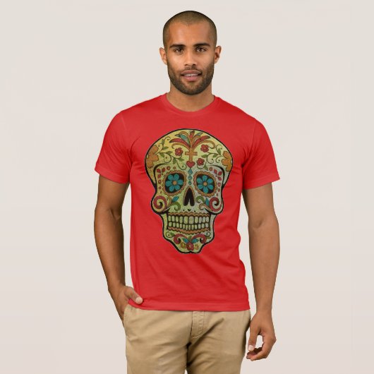 Sugar Skull Art, Dag van de Doden T-shirt (Voorkant volledig)