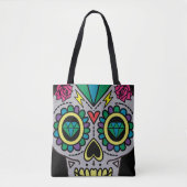 Sugar Skull Art, Dag van de Doden Tote Bag (Voorkant)