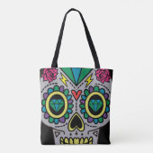 Sugar Skull Art, Dag van de Doden Tote Bag (Achterkant)