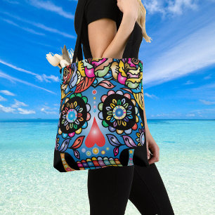 Sugar Skull Art, Dag van de Doden Tote Bag