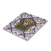 Sugar Skull Art - Dag van het Dode Altaar Tegeltje (Zijkant)