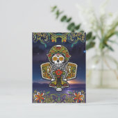Sugar Skull Art - Dag van het Dode Vliegtuigaltaar Briefkaart (Staand voorkant)