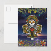 Sugar Skull Art - Dag van het Dode Vliegtuigaltaar Briefkaart (Voorkant / Achterkant)