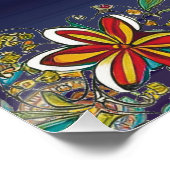 Sugar Skull Art - Dag van het Dode Vliegtuigaltaar Perfect Poster (Hoek)