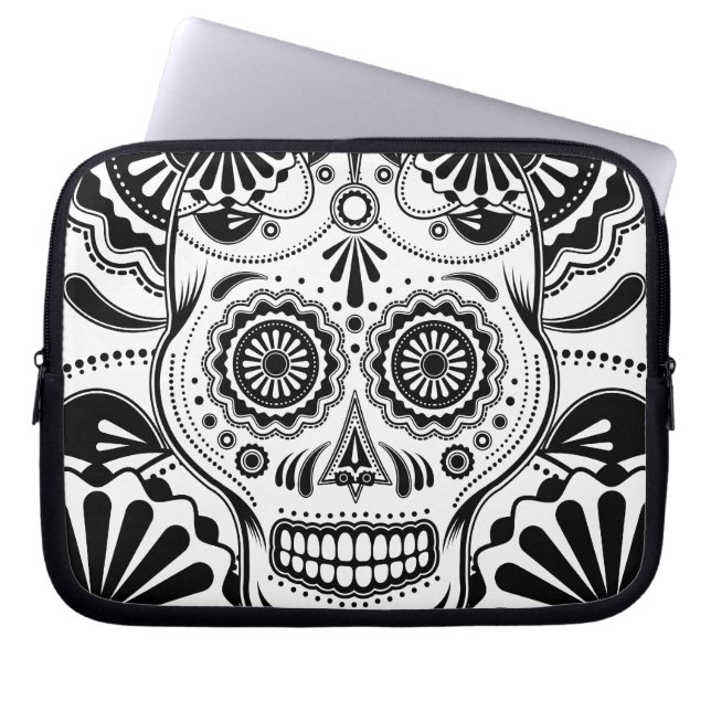 Sugar Skull Art "Day of the Dead"-sleeve Laptop Sleeve (Voorkant)