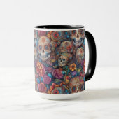 Sugar Skull Art - De dag van de doden Mok (Voorkant rechts)