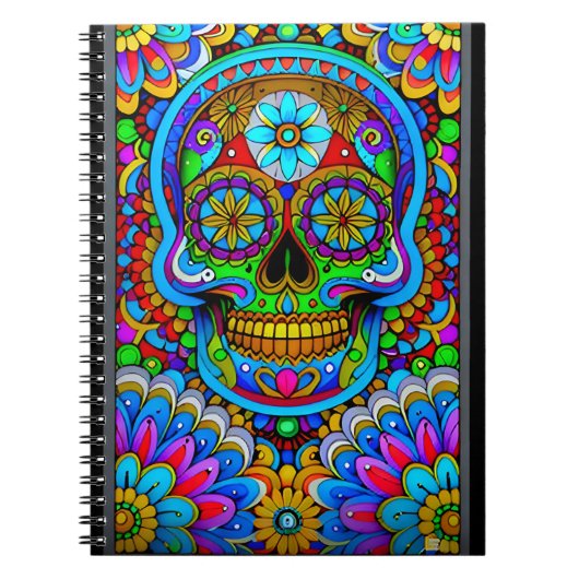 Sugar Skull Art - Een spectrum van geesten Notitieboek (Voorkant)