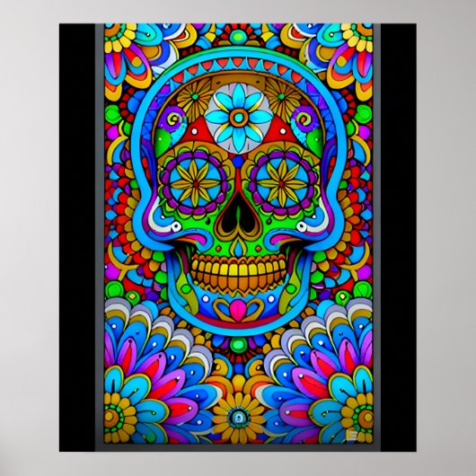 Sugar Skull Art - Een spectrum van geesten Poster (Voorkant)