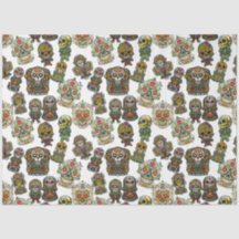 Sugar Skull Art - Feestelijk patroon (wit)