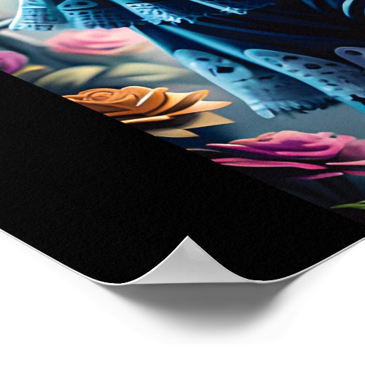 Sugar Skull Art - Feestelijke geest Poster (Hoek)