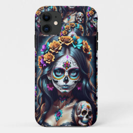 Sugar Skull Art - Fiesta van kleuren Case-Mate iPhone Case