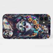 Sugar Skull Art - Fiesta van kleuren Case-Mate iPhone Case (Achterkant (horizontaal))