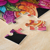 Sugar Skull Art - Fiesta van kleuren Legpuzzel (Zijkant)