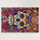 Sugar Skull Art - Fiesta van kleuren Legpuzzel (Horizontaal)
