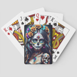 Sugar Skull Art - Fiesta van kleuren Pokerkaarten