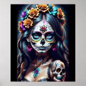 Sugar Skull Art - Fiesta van kleuren Poster (Voorkant)