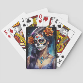 Sugar Skull Art - Gezichten van het festival Pokerkaarten