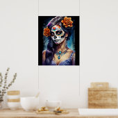 Sugar Skull Art - Gezichten van het festival Poster (Keuken)