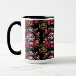Sugar Skull Art - Jolly Pirate Skull Mok