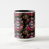 Sugar Skull Art - Jolly Pirate Skull Mok (Midden)